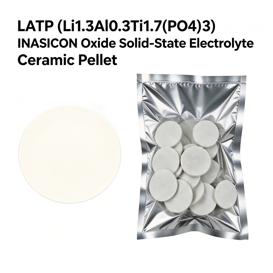 LATP (Li1.3Al0.3Ti1.7(PO4)3) NASICON Oxide Solid-State Electrolyte Ceramic Pellet