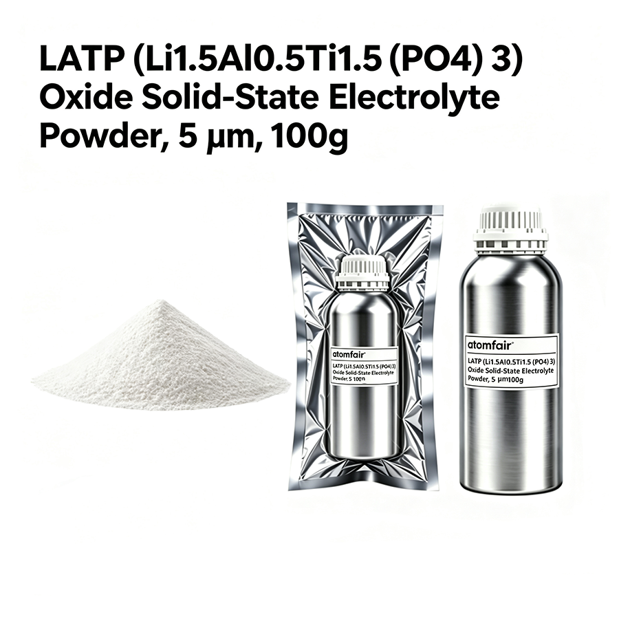 LATP (Li1.5Al0.5Ti1.5(PO4)3) Oxide Solid-State Electrolyte Powder,5 µm