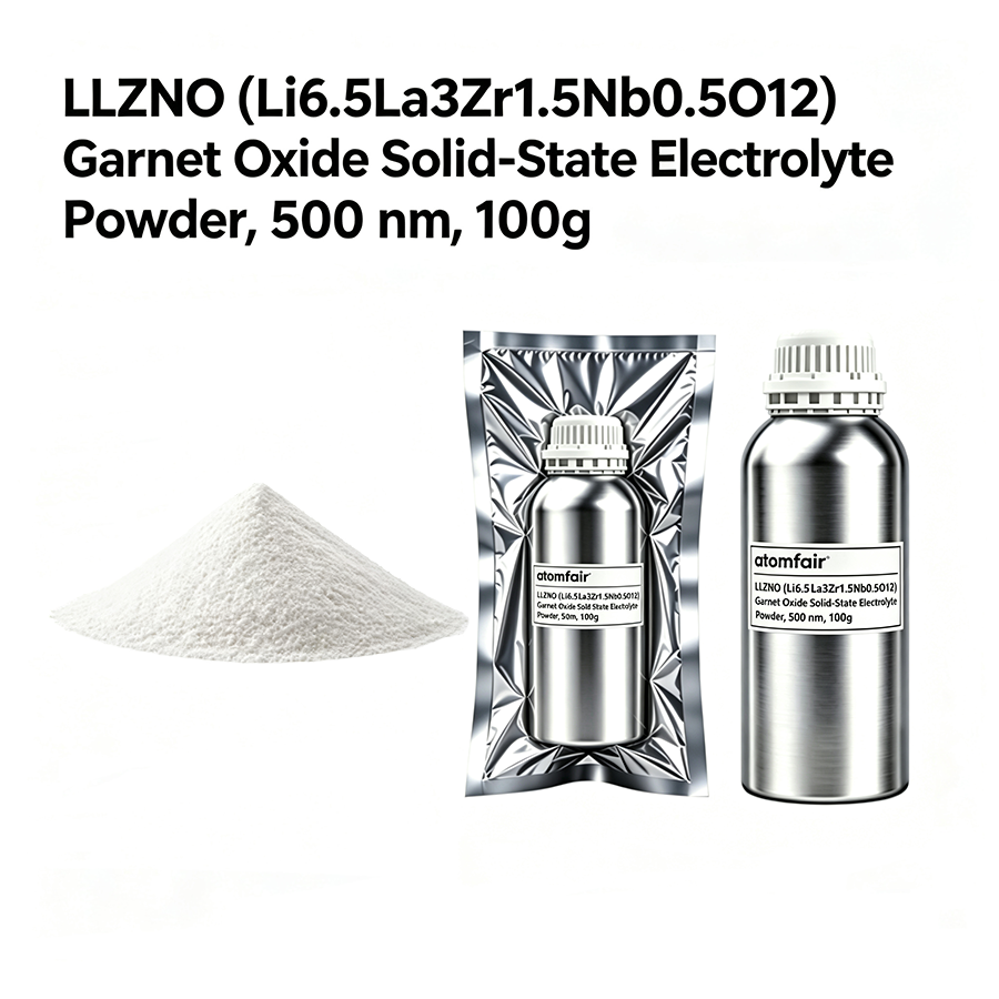 LLZNO Garnet Oxide Electrolyte Powder 500nm 99.9%