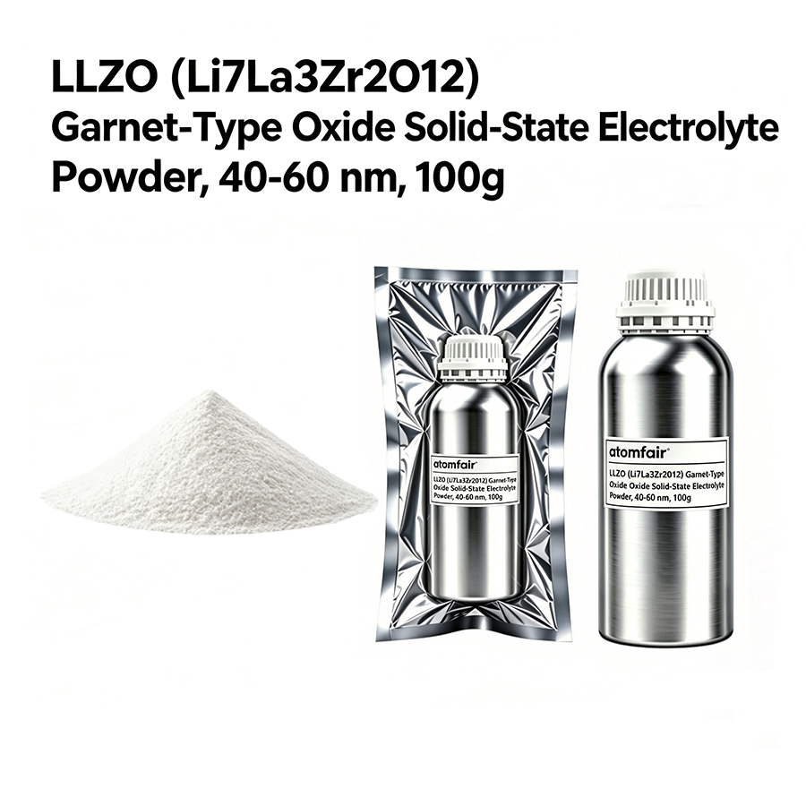LLZO (Li7La3Zr2O12) Garnet-Type Oxide Solid-State Electrolyte Powder, 40-60 nm