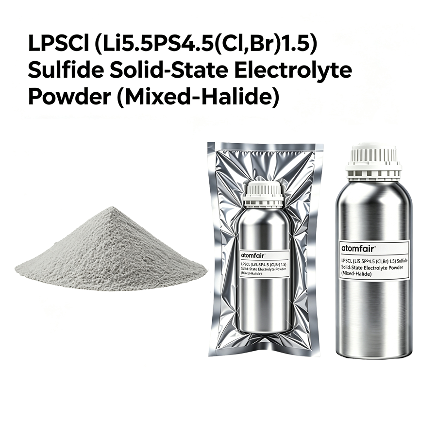 LPSCl Mixed-Halide Sulfide Electrolyte 3μm ATOMFAIR®