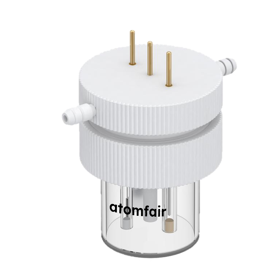 Atomfair Cylindrical Quartz Electrochemical Cell, Absolute Sealed