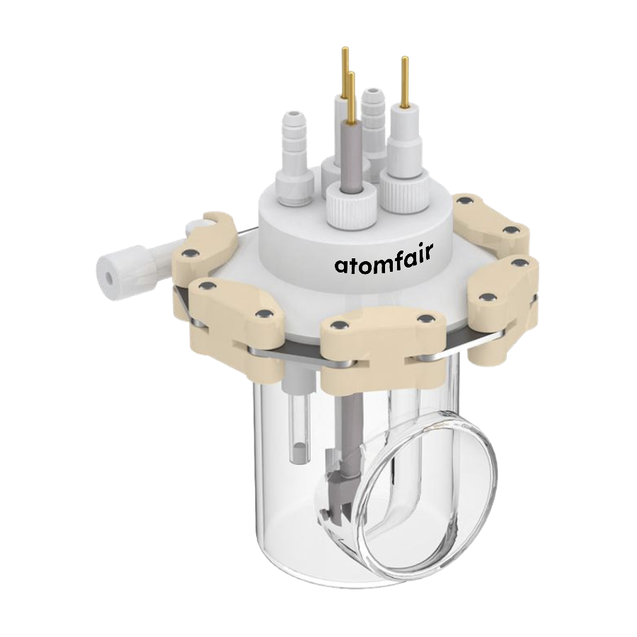 Atomfair Side-Illumination Chain-Sealed Cylindrical Quartz Electrochemical Cell, Relative Sealed