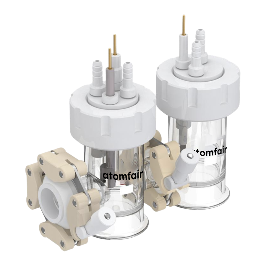 Atomfair Single-Window H-Type Replaceable-Membrane Photoelectrochemical Cell, Relative Sealed, Single-Layer