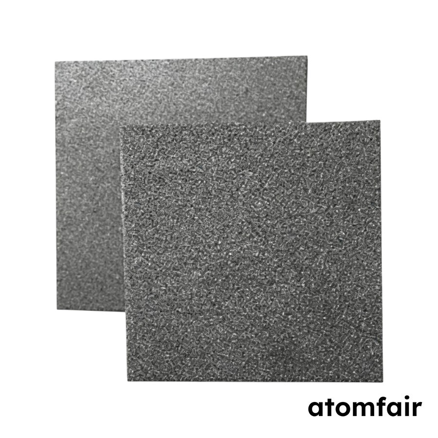 Sintered Titanium and Porous Titanium Foam Sheet, 50 μm Filtration Rating, 160 × 160 × 5 mm, 30 PPI, 1 Piece