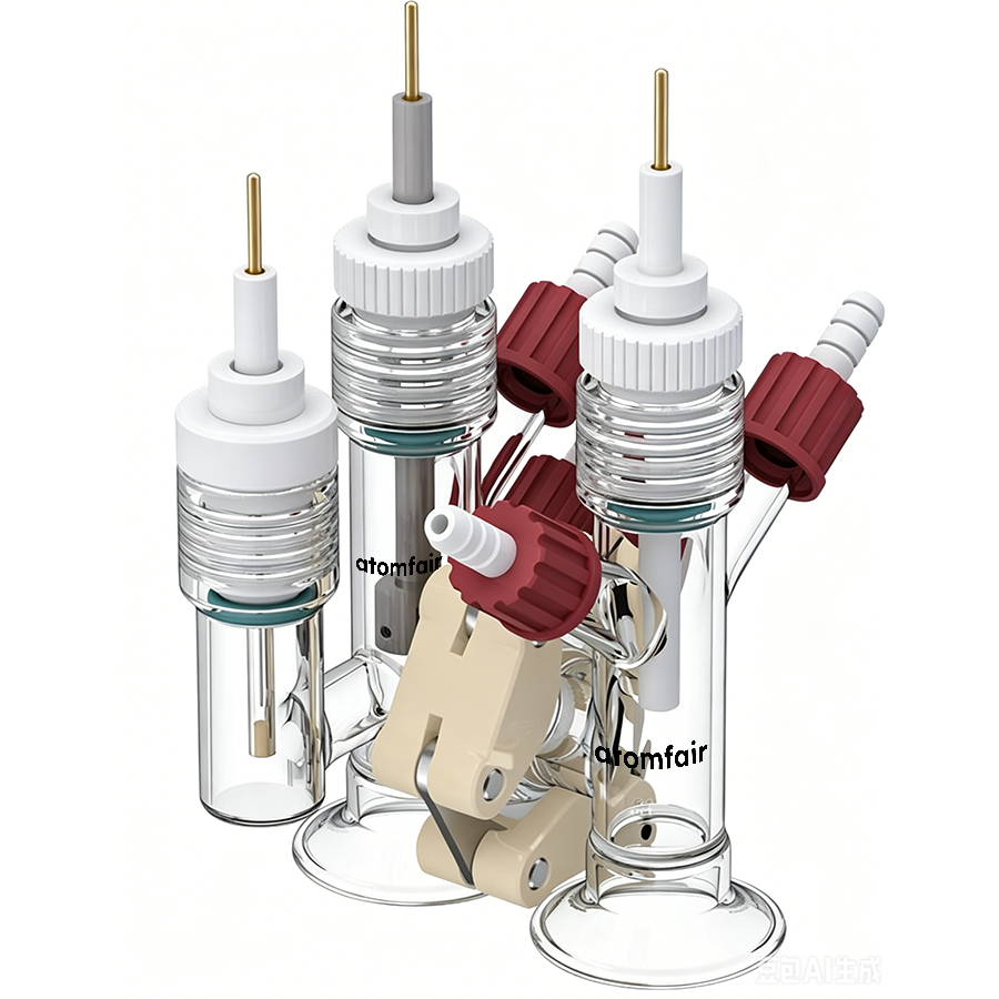 Atomfair Small-Volume 3H Replaceable-Membrane Electrolytic Cell, Single-Layer, Sampling Port