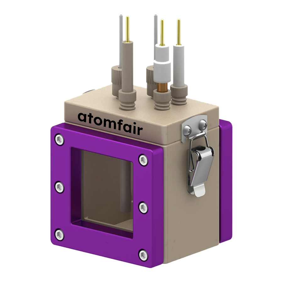 Atomfair Square Quartz Electrochemical Cell, Sealed Type