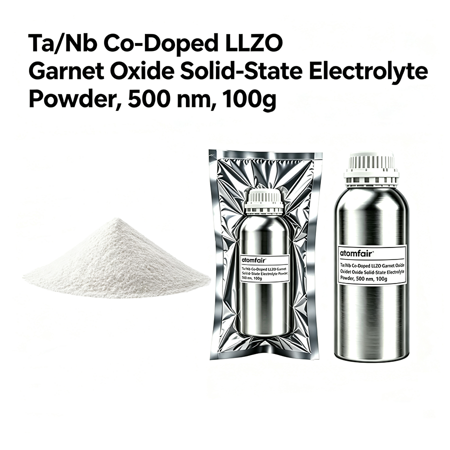 Ta/Nb Co-Doped LLZO Electrolyte Powder 500 nm