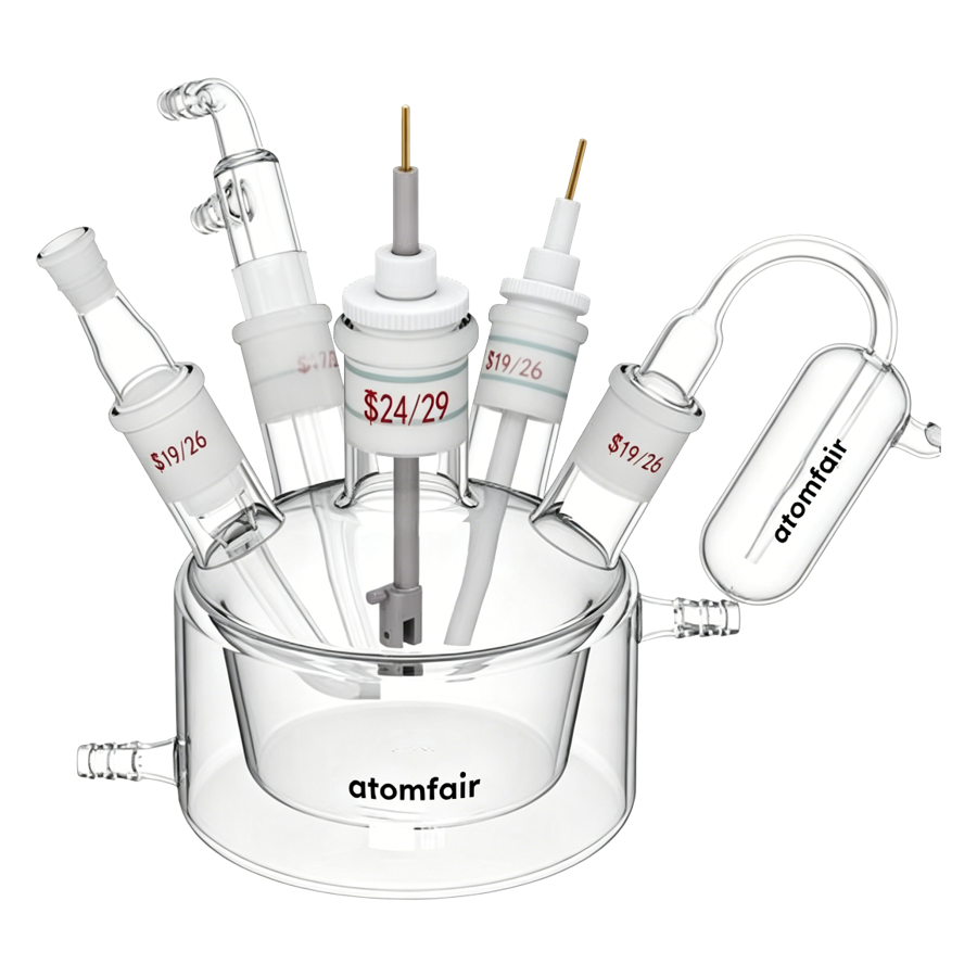 Atomfair Traditional Five-Port Electrolytic Cell, Double-Layer