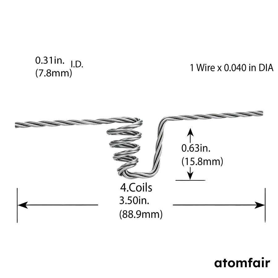 Tungsten Basket Heater 4-Coil 0.040 in 1800°C ATOMFAIR®