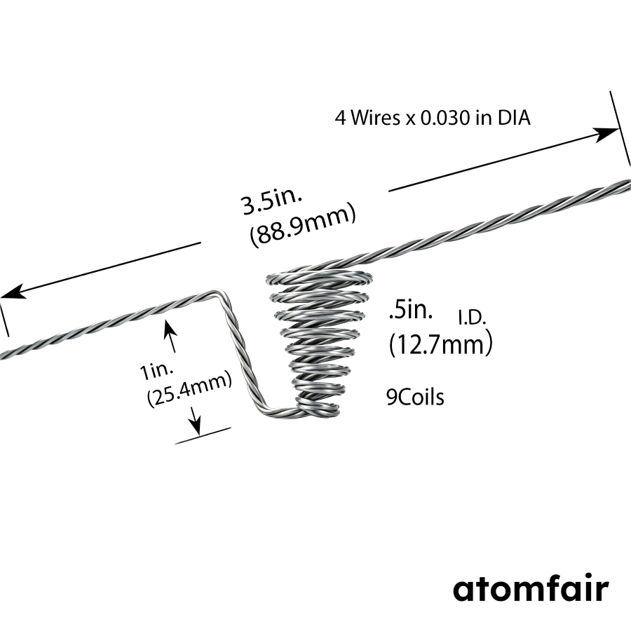 Tungsten Basket Heater 9-Coil 361 W 1800 °C ATOMFAIR®