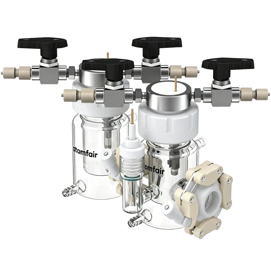 Atomfair 3H Single-Window Replaceable-Membrane Photoelectrochemical Cell, Absolute Sealing, Double-Layer