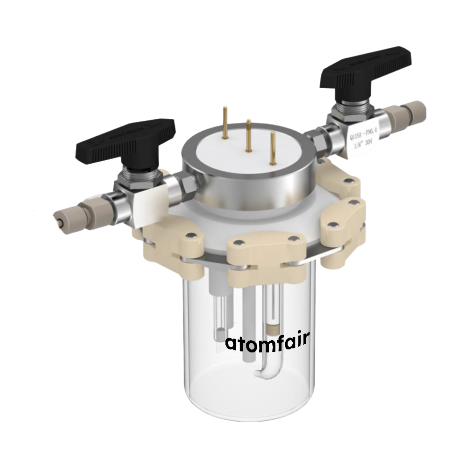 Atomfair Chain-Sealed Cylindrical Quartz Electrochemical Cell, Absolute Sealed