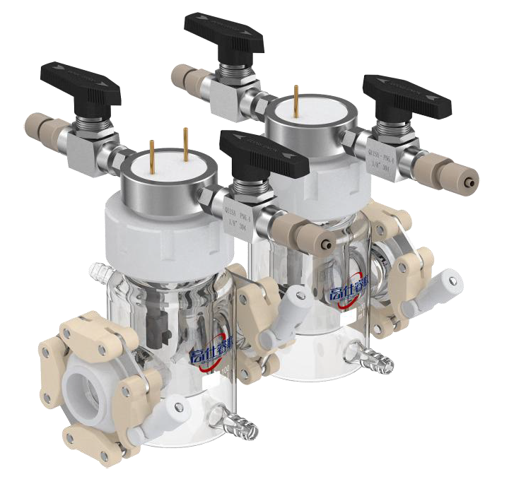 Atomfair Double-Window H-Type Replaceable-Membrane Photoelectrochemical Cell, Absolute Sealing, Double-Layer