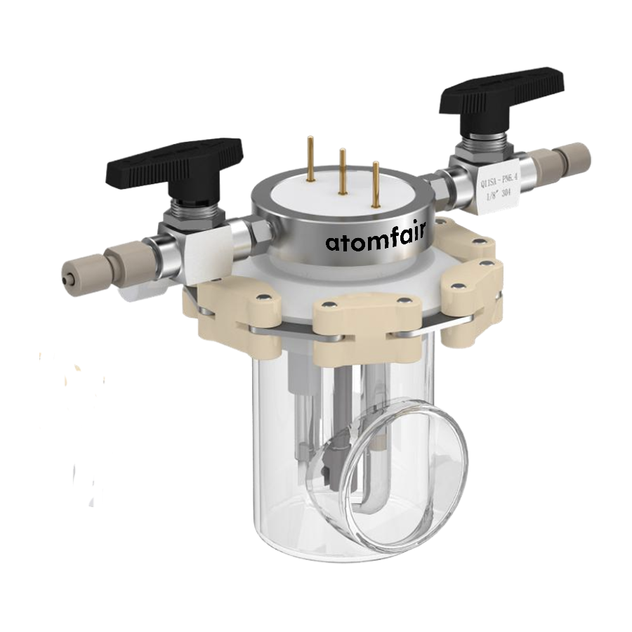 Atomfair Side-Illumination Chain-Sealed Cylindrical Quartz Electrochemical Cell, Absolute Sealed