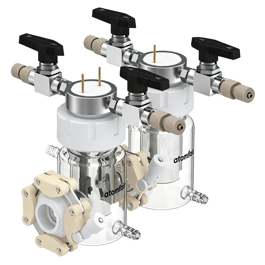 Atomfair Single-Window H-Type Replaceable-Membrane Photoelectrochemical Cell, Absolute Sealed, Double-Layer