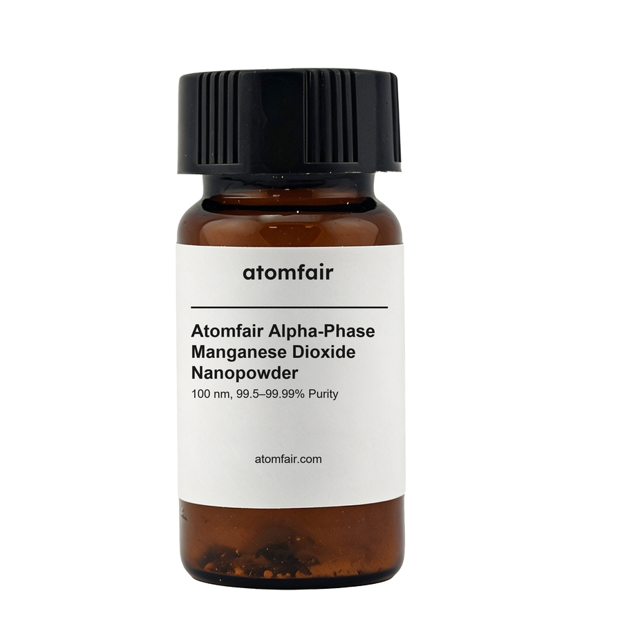 Alpha-Phase Manganese Dioxide 100 nm 99.5–99.99% ATOMFAIR®