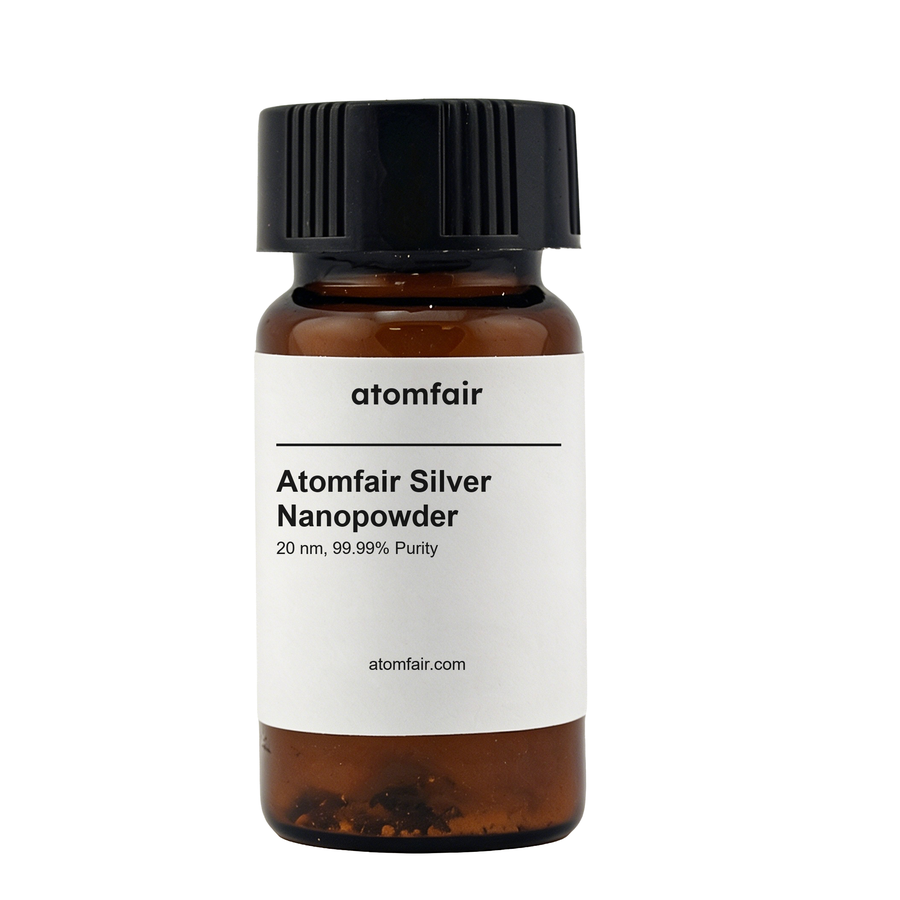 Silver Nanopowder 20 nm 99.99% Antimicrobial ATOMFAIR®