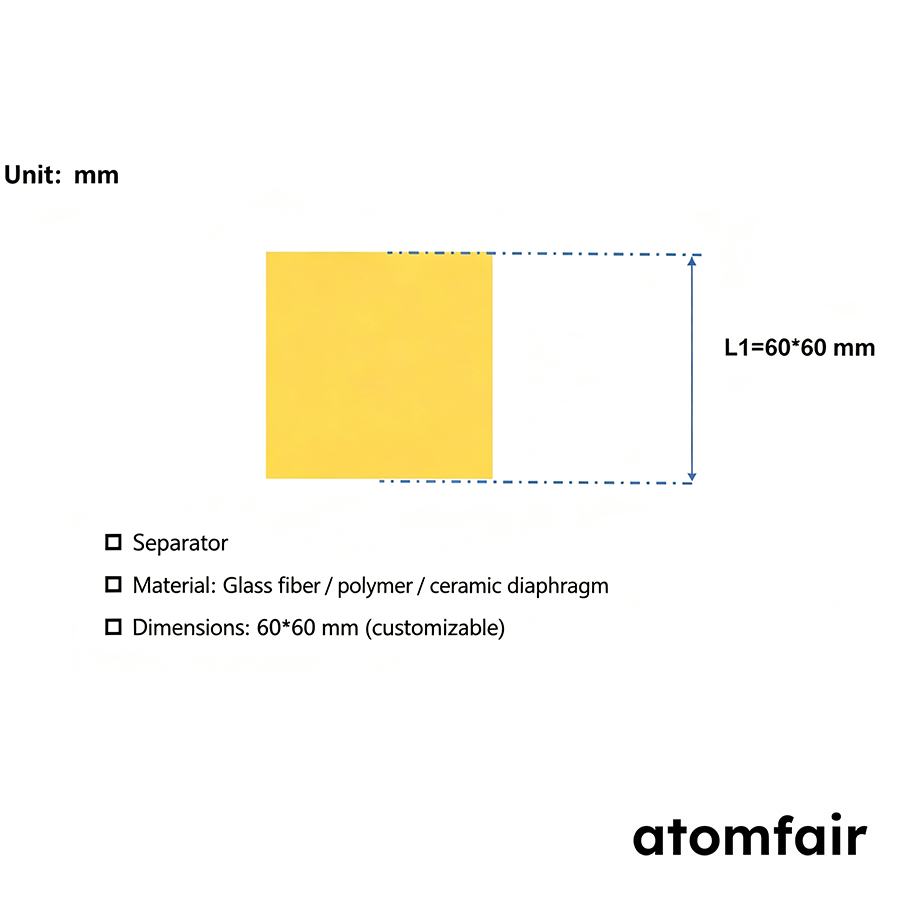 Separator dimensions and material options