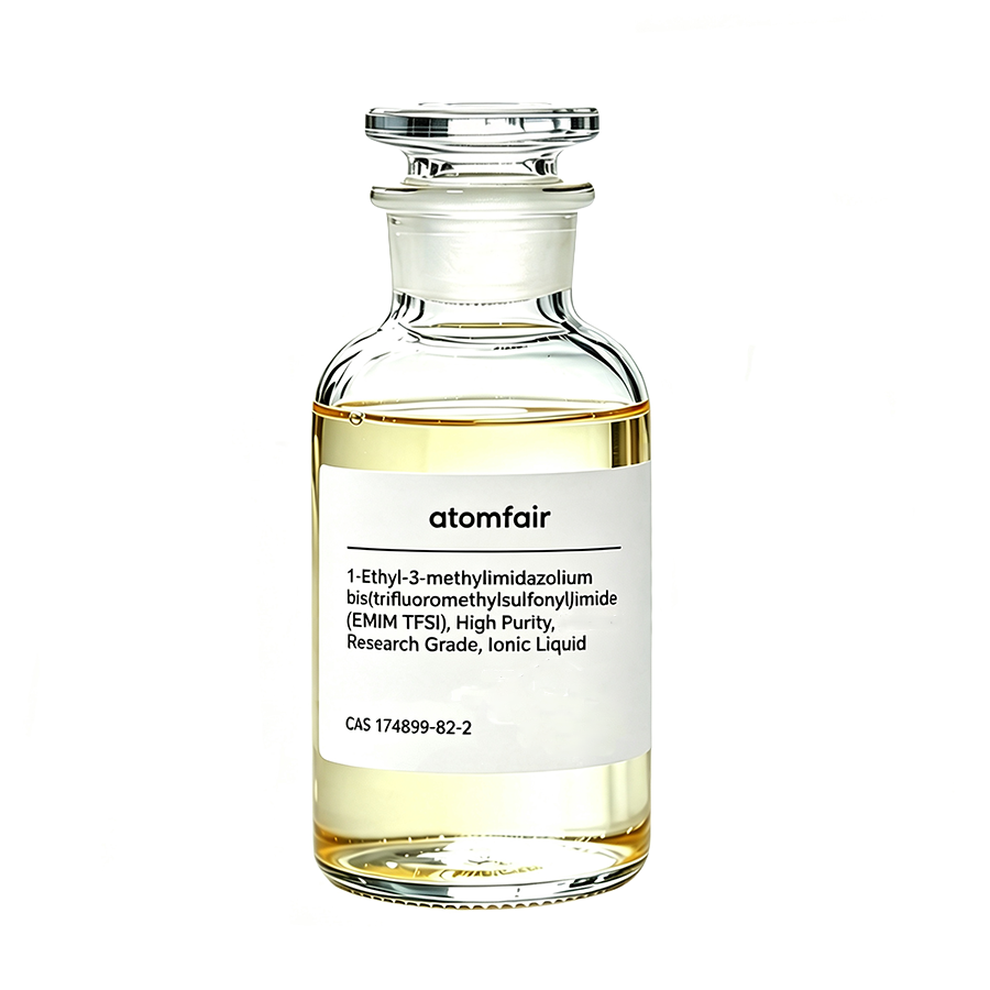 1-Ethyl-3-methylimidazolium bis(trifluoromethylsulfonyl)imide (EMIM TFSI), High Purity, Research Grade, 99%, Ionic Liquid