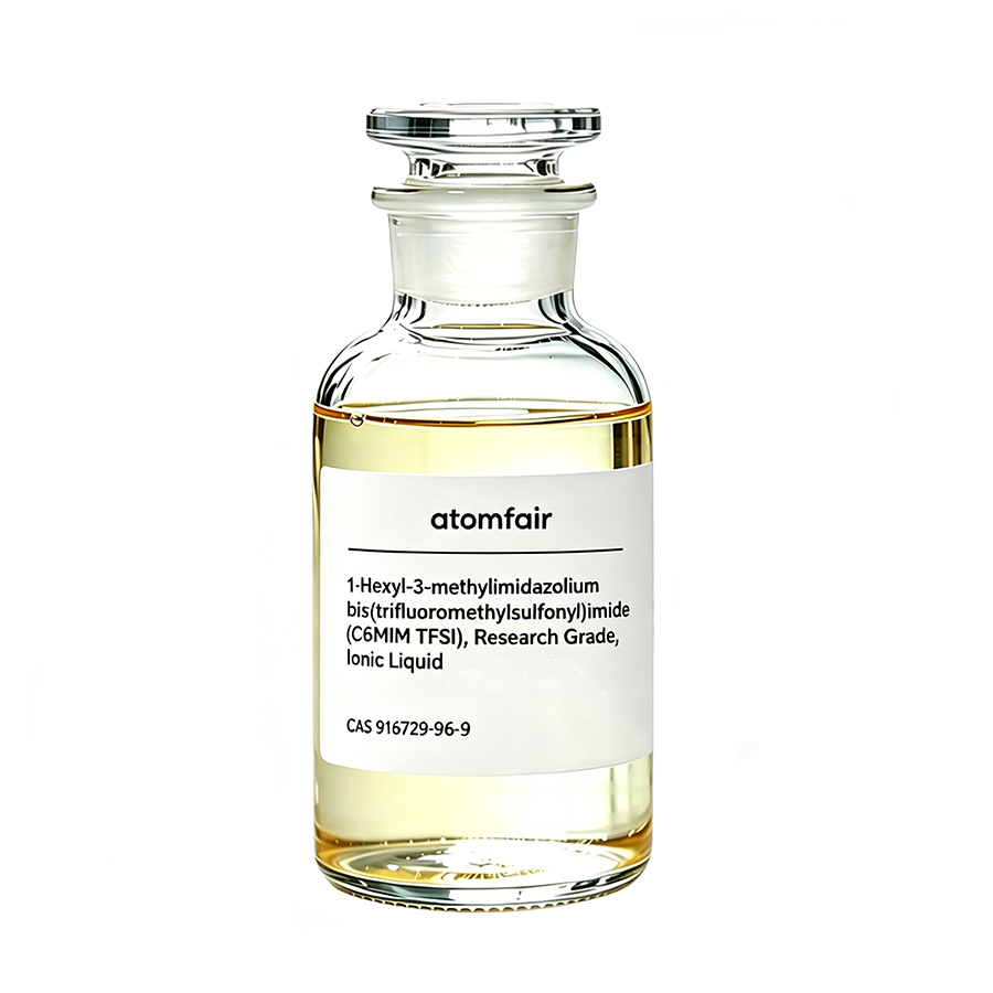 1-Hexyl-3-methylimidazolium bis(trifluoromethylsulfonyl)imide (C6MIM TFSI), Research Grade, Ionic Liquid