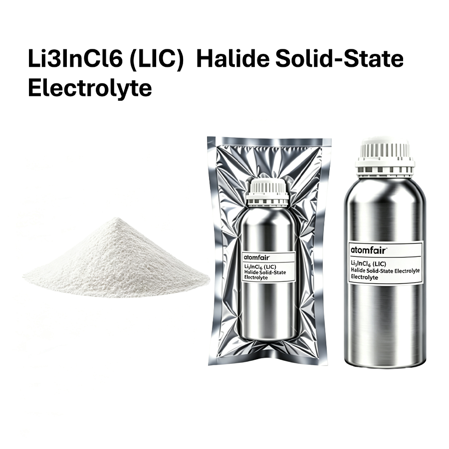 Li3InCl6 Halide Solid-State Electrolyte ≥1.4 mS/cm ATOMFAIR®