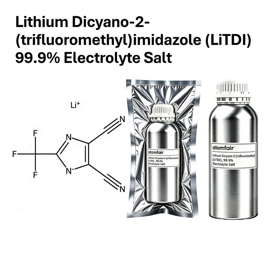 Lithium Dicyano-2-(trifluoromethyl)imidazole (LiTDI) 99.9% Electrolyte Salt | Atomfair