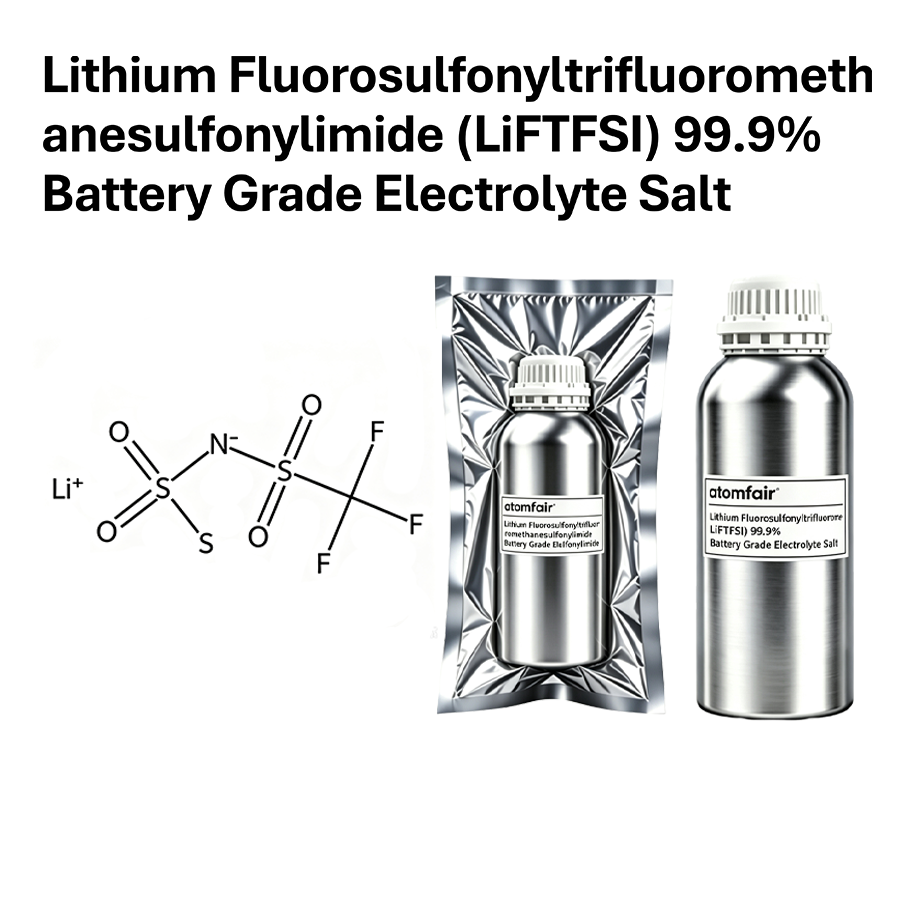 Lithium Fluorosulfonyltrifluoromethanesulfonylimide (LiFTFSI) 99.9% Battery Grade Electrolyte Salt | Atomfair