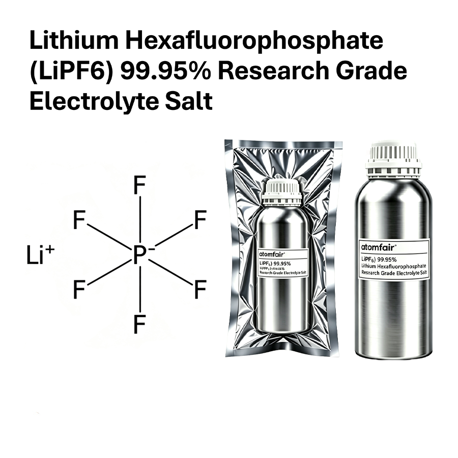 Lithium Hexafluorophosphate (LiPF6) 99.95% Research Grade Electrolyte Salt | Atomfair