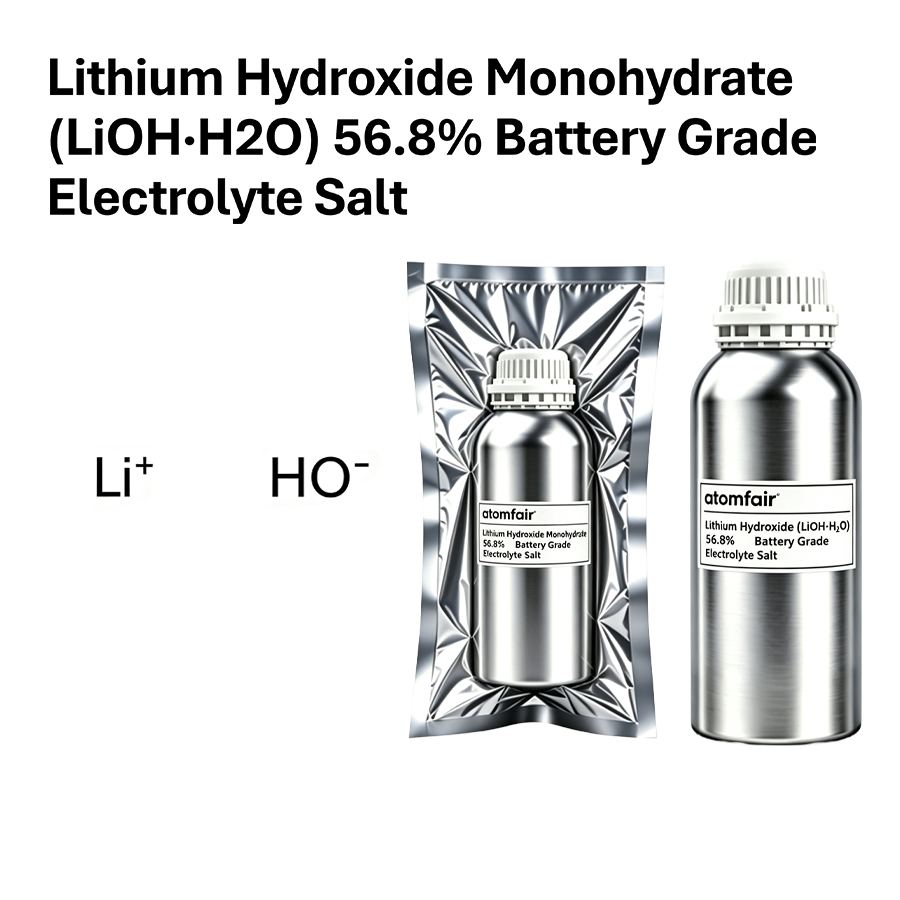 Lithium Hydroxide Monohydrate (LiOH·H2O) 56.8% Battery Grade Electrolyte Salt | Atomfair