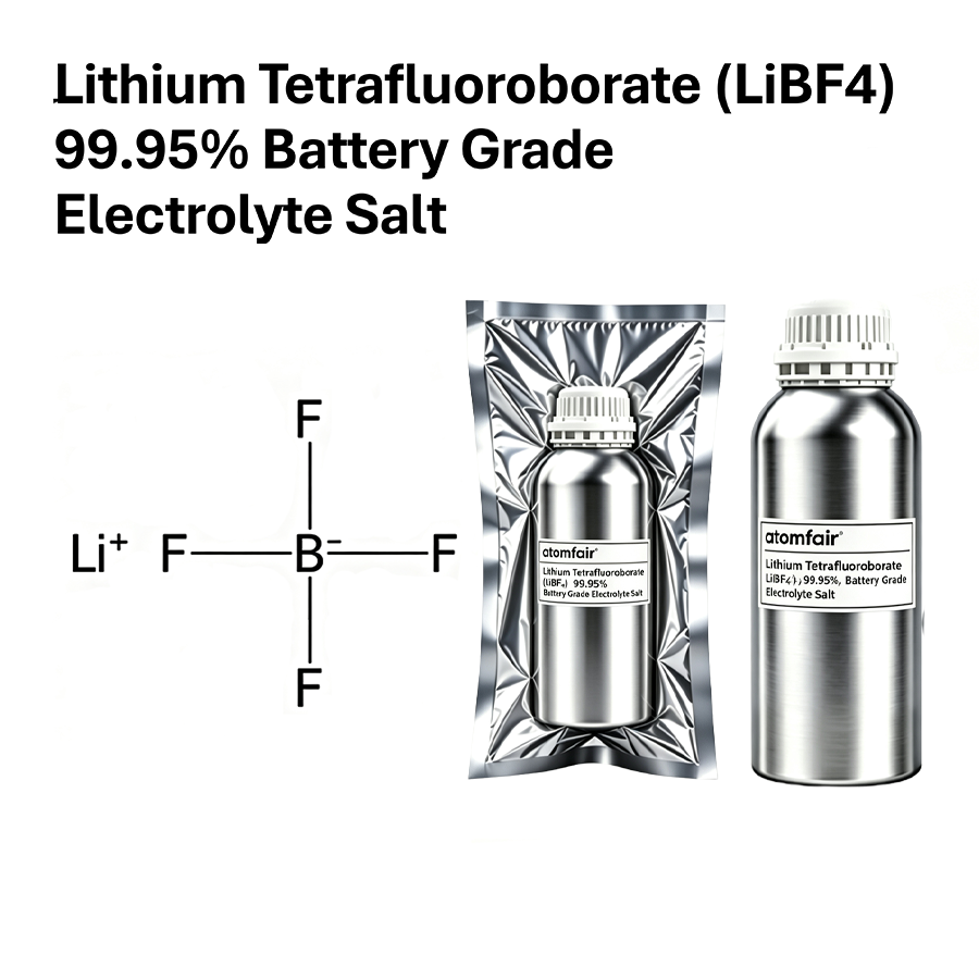 Lithium Tetrafluoroborate (LiBF4) 99.95% Battery Grade Electrolyte Salt | Atomfair