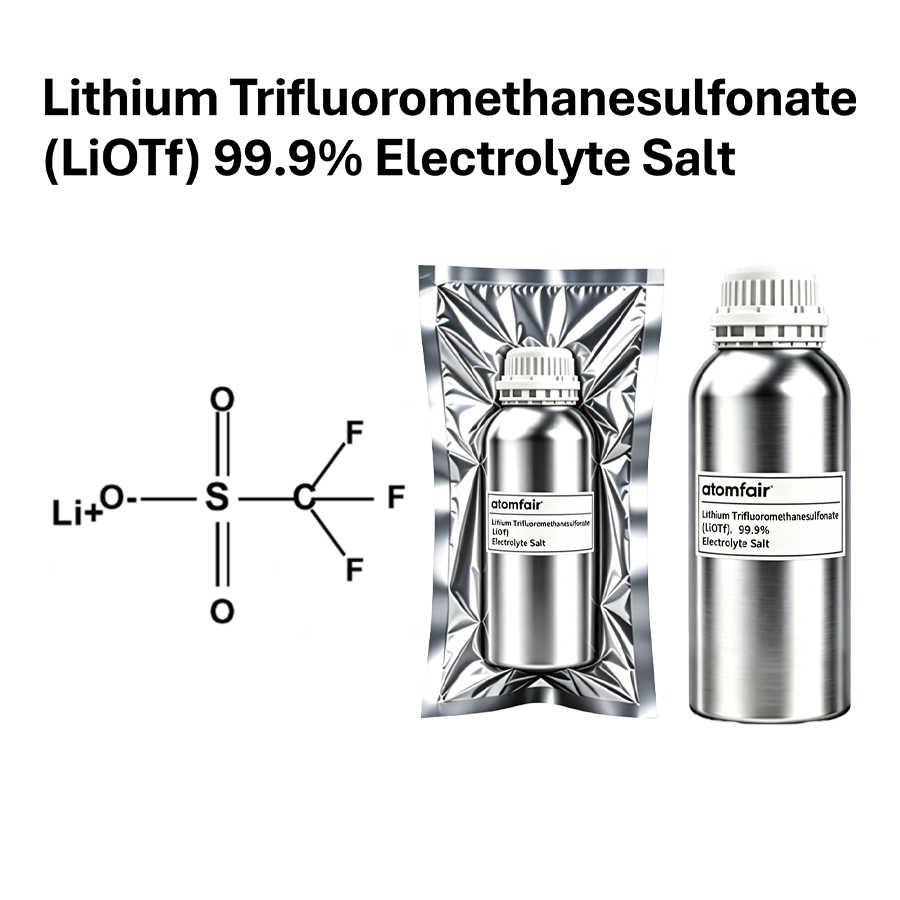 Lithium Trifluoromethanesulfonate (LiOTf) 99.9% Electrolyte Salt | Atomfair