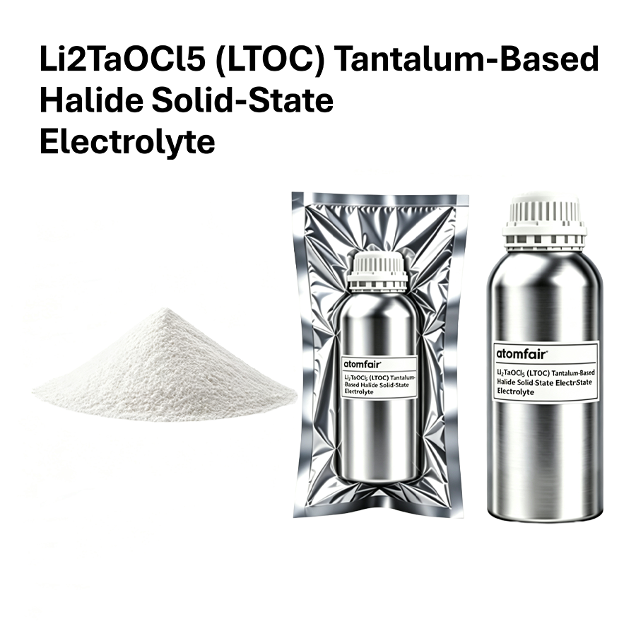 Li2TaOCl5 Halide Solid-State Electrolyte 6–8 mS/cm ATOMFAIR®
