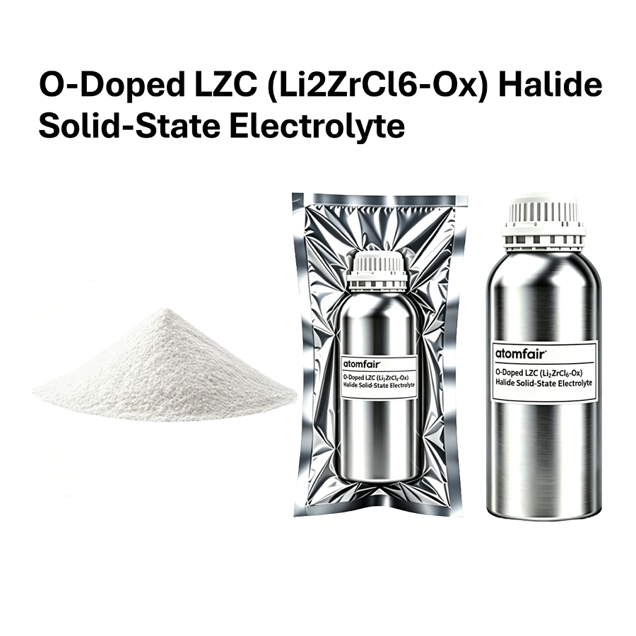 O-Doped LZC Halide Electrolyte 1.55 mS/cm ATOMFAIR®