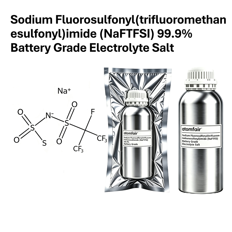 Sodium Fluorosulfonyl(trifluoromethanesulfonyl)imide (NaFTFSI) 99.9% Battery Grade Electrolyte Salt | Atomfair