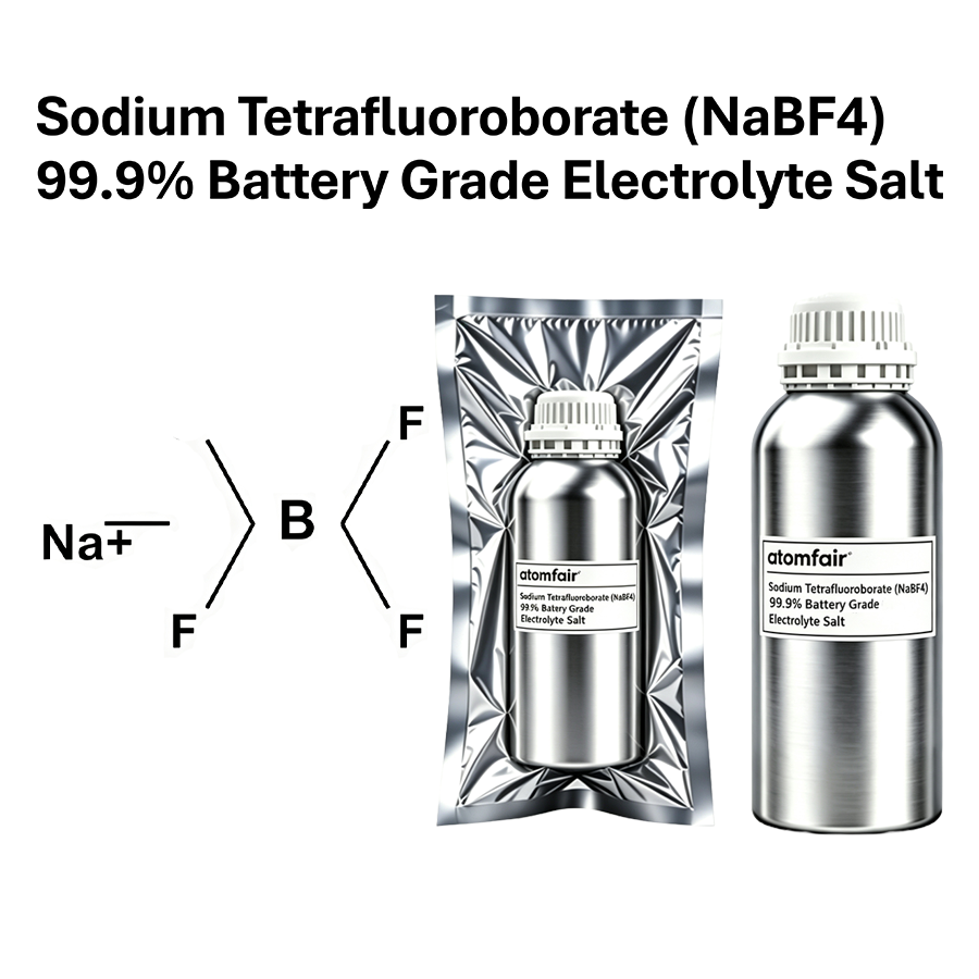 Sodium Tetrafluoroborate (NaBF4) 99.9% Battery Grade Electrolyte Salt | Atomfair